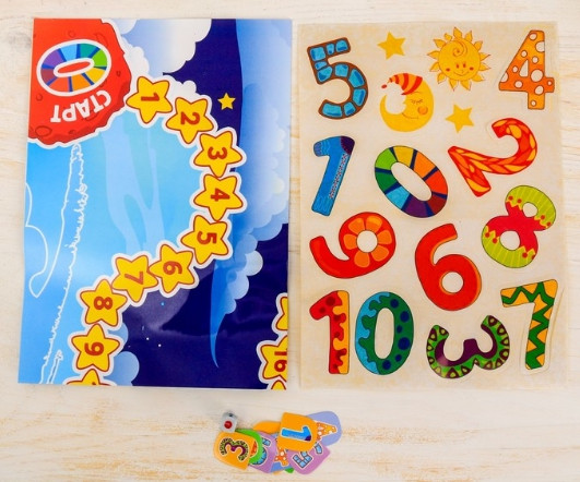 Игра бродилка + плакат "Учимся считать" с набором наклеек, 21.5x36 см - фото 4 - id-p145193884