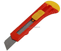 Нож универсальный Hobbi, корпус пластик, квадратный фиксатор, автоблокировка, 18 мм