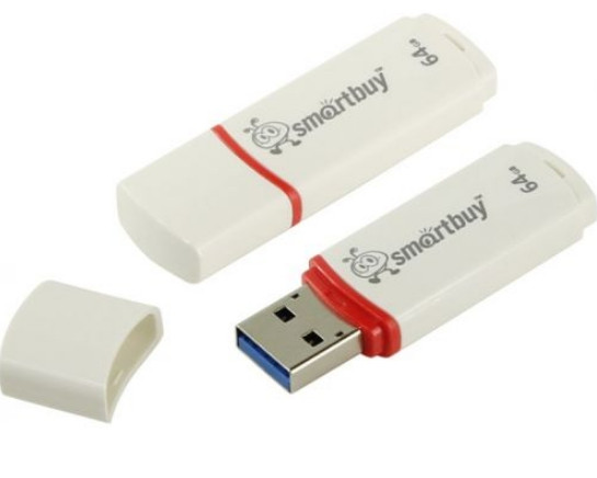 Память Smart Buy "Crown"  16GB, USB 2.0 Flash Drive, белый