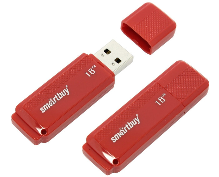 Память Smart Buy "Dock"  16GB, USB 2.0 Flash Drive, красный