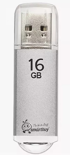 Память Smart Buy "V-Cut" 16GB, USB 2.0 Flash Drive, серебристый (металл.корпус) - фото 1 - id-p145194066