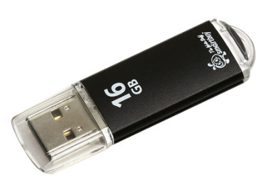 Память Smart Buy "V-Cut" 32GB, USB 2.0 Flash Drive, черный (металл.корпус) - фото 1 - id-p145194067