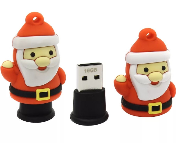 Память Smart Buy "Wild series" Санта 16GB, USB 2.0 Flash Drive, красный - фото 1 - id-p200524923