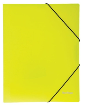 Папка на резинке Berlingo "Neon", А4, 500мкм, неоновая желтая - фото 1 - id-p200524937