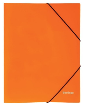 Папка на резинке Berlingo "Neon", А4, 500мкм, неоновая оранжевая
