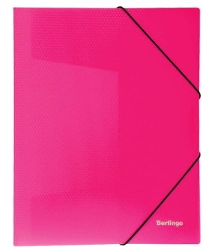 Папка на резинке Berlingo "Neon", А4, 500мкм, неоновая розовая