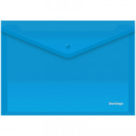 Папка-конверт на кнопке Berlingo, А4, 180мкм, синяя AKk_04102, РФ