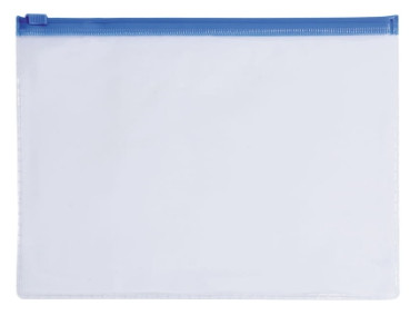 Папка-конверт на молнии Erich Krause "PVC Zip Pocket", B6, 140мкм, прозрачная, ассорти