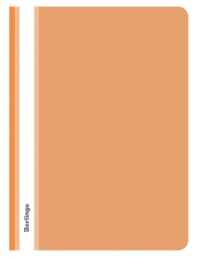 Папка-скоросшиватель пластик. Berlingo, А4, 180мкм, оранжевая с прозр. верхом - фото 1 - id-p94223298