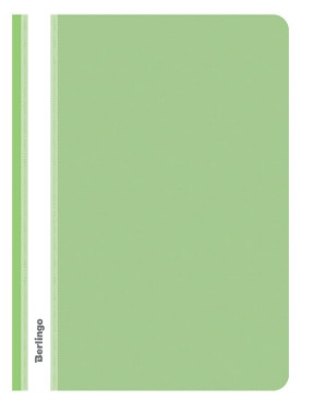 Папка-скоросшиватель пластик. Berlingo, А4, 180мкм, салатовая с прозр. верхом - фото 1 - id-p94223355