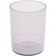 Подставка-стакан Стамм "Офис", пластик, круглый, тонированный серый СН15, РФ
