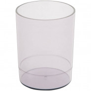 Подставка-стакан Стамм "Офис", пластик, круглый, тонированный серый СН15, РФ - фото 1 - id-p145194120