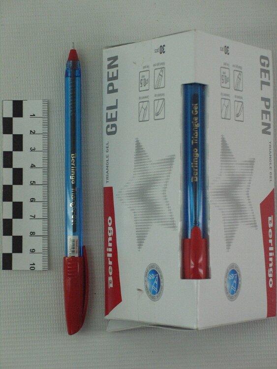 Ручка гелевая Berlingo "Triangle Gel" красная, 0,5мм, трехгран. CGp_50132, РФ - фото 1 - id-p200525016