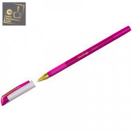 Ручка шариковая Berlingo "xGold" розовая, 0,7мм, игольчатый стержень, грип CBp_07505, РФ