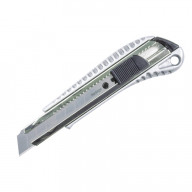 Нож канцелярский 9мм Berlingo "Metallic", auto-lock, металлический корпус, европодвес - фото 1 - id-p145194404