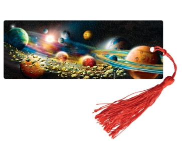 Закладка для книг 3D с линейкой, 150*55мм, ArtSpace "Космос", декоративный шнурок - фото 1 - id-p200525163