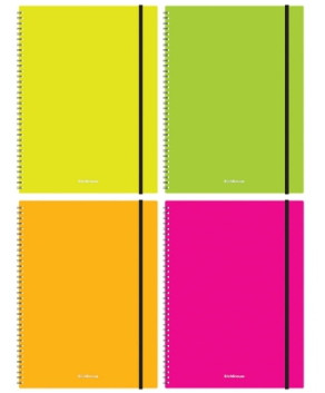 Тетрадь 80л., А4, клетка на гребне Erich Krause "Neon", пластиковая обложка, на резинке - фото 1 - id-p145194478