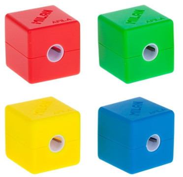 Точилка пластиковая Milan "Cubic", 1 отверстие, контейнер - фото 1 - id-p200525218