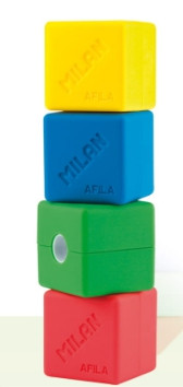 Точилка пластиковая Milan "Cubic", 1 отверстие, контейнер - фото 2 - id-p200525218