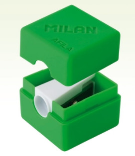 Точилка пластиковая Milan "Cubic", 1 отверстие, контейнер - фото 3 - id-p200525218