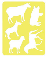 Трафарет-раскраска контурный, Стамм "Домашние животные", пакет, европодвес