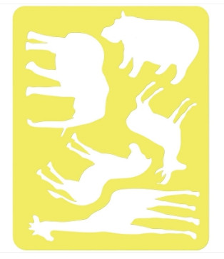 Трафарет-раскраска контурный, Стамм "Животные Африки", пакет, европодвес - фото 1 - id-p95920005