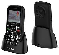 Мобильный телефон кнопочный с большими кнопками сотовый для пожилых людей MAXVI B5ds черный