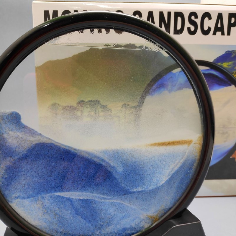 Песочная картина / картина - антистресс, 3D MOVING SANDSCAPES Синяя волна (прямоугольная рамка) - фото 2 - id-p200536269