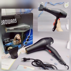 Профессиональный фен для сушки и укладки волосBrowans Salon Hair Care BR-50033000W (3 темп. режима, 2