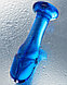 Синий фаллоимитатор из стекла Sexus Glass 13 см, фото 2