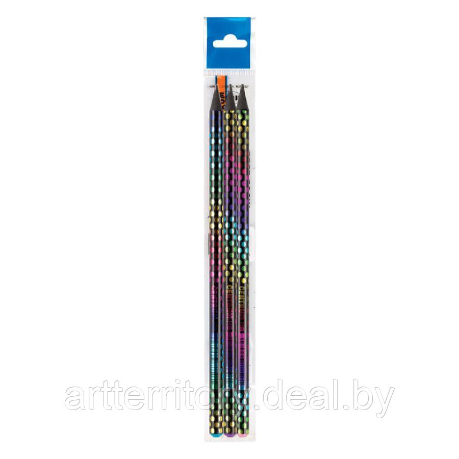 Набор чернографитных карандашей с ластиком 88825 CENTRUM (3 штуки, HB) - фото 1 - id-p200537278