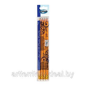 Набор чернографитных карандашей с ластиком 86655 CENTRUM (4 штуки, HB)
