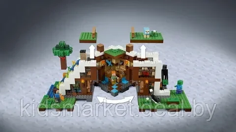 Конструктор Bela My World 10624 "База на водопаде" 747 деталей, (аналог Lego Minecraft 21134) - фото 2 - id-p200539281