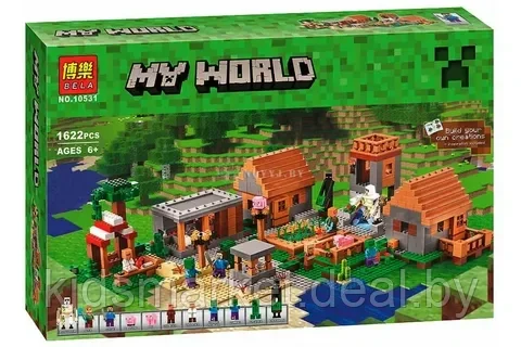 Конструктор MineCraft My World 10531 "Деревня", 1622 детали (аналог Lego 21128) Майнкрафт - фото 1 - id-p200539330
