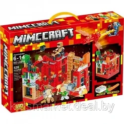 Детский конструктор светящийся Minecraft Сражение за крепость Майнкрафт LB616 серия my world аналог лего lego