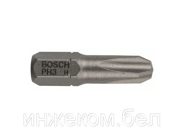 Насадка (бита) крестообразная PH3 25 мм BOSCH Extra Hart ( посадочн. шестигранник 1/4 ") - фото 1 - id-p200539656
