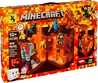Конструктор Майнкрафт 680 "Сражение в красной крепости " СВЕТЯЩИЙСЯ аналог LEGO Minecraft , 856 дет