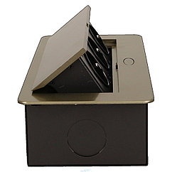 Блок розеточный встраиваемый Orno 3x2P+E со шторками, без кабеля, 3600Вт, металл, латунь
