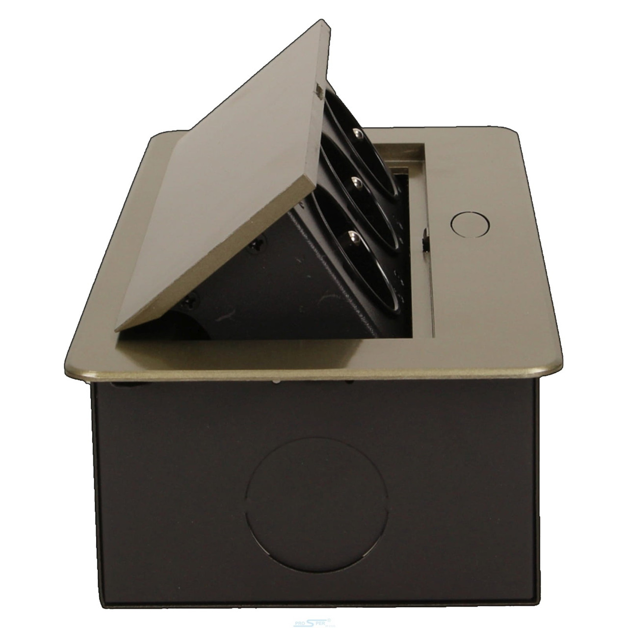 Блок розеточный встраиваемый Orno 3x2P+E со шторками, без кабеля, 3600Вт, металл, латунь - фото 1 - id-p200548958