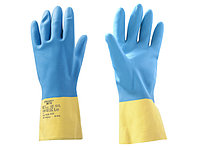 Перчатки К80 Щ50 неопреновые хозяйственно - промышленные, р-р 10/XL, желто-голубые, JetaSafety (Хозяйствен.,