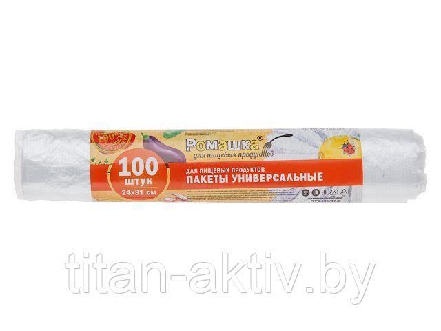 Пакеты для пищевых продуктов, 100 шт, ""Стандарт"", РОМАШКА (24х31 см/ 6 мкм) - фото 1 - id-p200539110