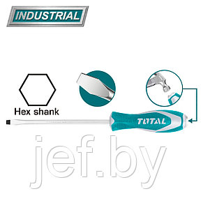 Отвертка шлицевая 150 мм ударная TOTAL THTGTS8150, фото 2