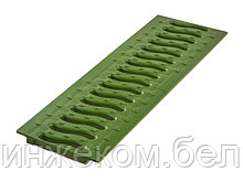 Решетка STANDART 100 пластиковая Волна (зеленый папоротник), Ecoteck, РБ