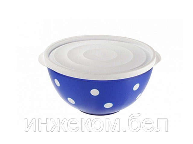 Салатник двухцветный с крышкой "Marusya" 1,4 л , синий полупрозрачный, BEROSSI (Изделие из пластмассы. Литраж - фото 1 - id-p200545115