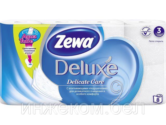 Бумага туалетная 3-х слойная Deluxe Pure White 8 рул. Zewa