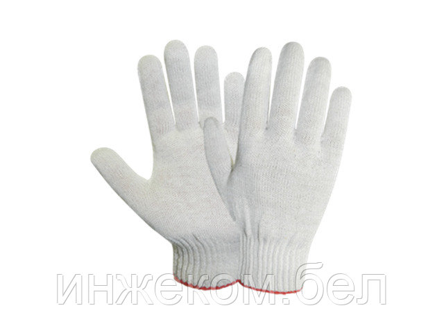 Перчатки х/б трикотажные, 10класс,белые, РБ (мин. риски) (34гр) - фото 1 - id-p200550353