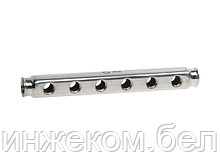 Коллектор 1/2" х 6 вых. двухсторонний, AV Engineering