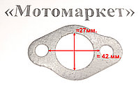 Прокладка глушителя GX390, GX420, GX440, 188F, 190F, 192F (колено / головка)