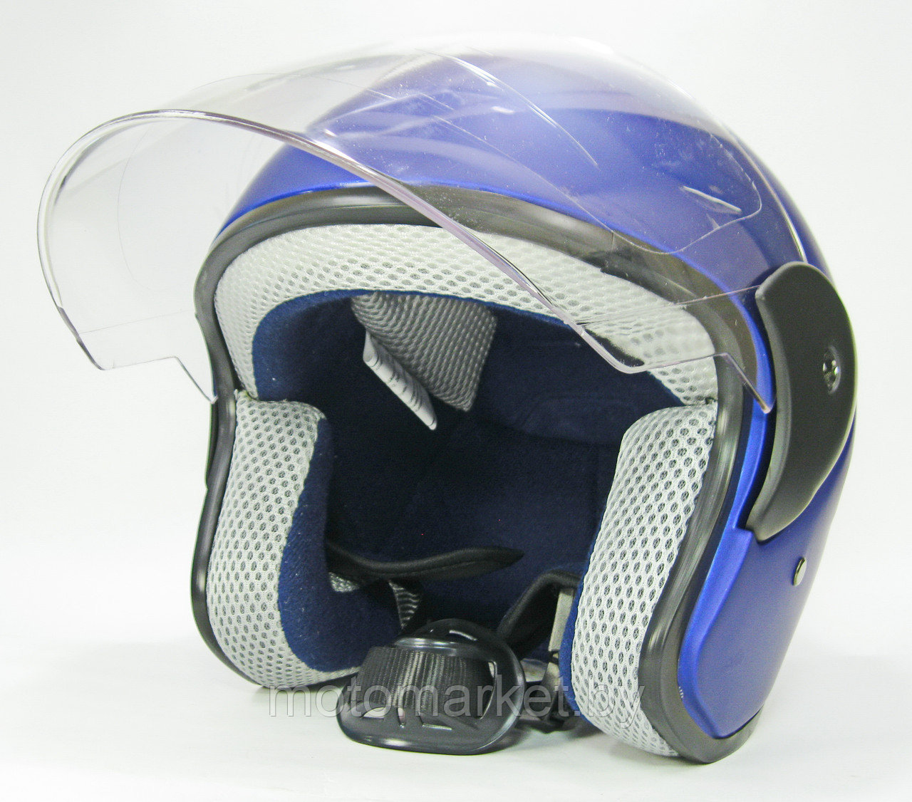 Шлем синий матовый ST-519 - фото 3 - id-p119791654
