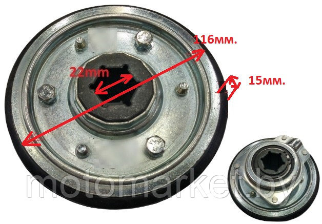 Колесо фрикционное в сборе к снегоуборщику FERMER FS-164, 165 - фото 1 - id-p70288227